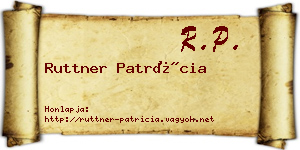Ruttner Patrícia névjegykártya